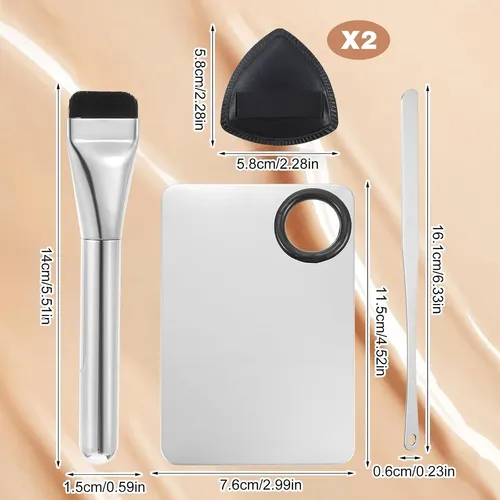 Paleta Profesional De Maquillaje Acero Con Esponjas Y Espát