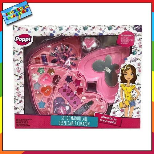 Set De Maquillaje Belleza Corazon Esmalte Pinturitas Labial
