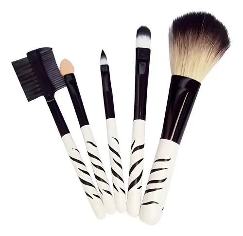 Set De Aplicadores Zebra Pinceles De Maquillaje Jessamy A466 Color Blanco