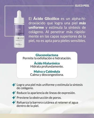 Acido Glicolico Renovador Celular Peeling Biobellus 30ml