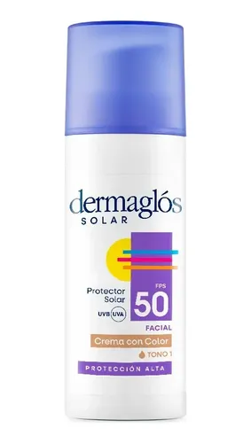 Dermaglos Protector Solar Facial Tono 1 Fps 50  X 50 Ml