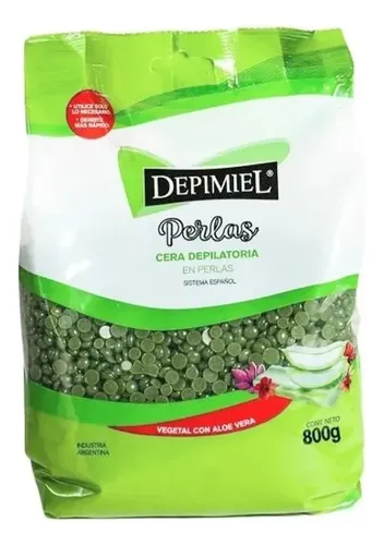 Cera Depilatoria Perlas Depimiel 800 Gr Vegetal Aloe Vera
