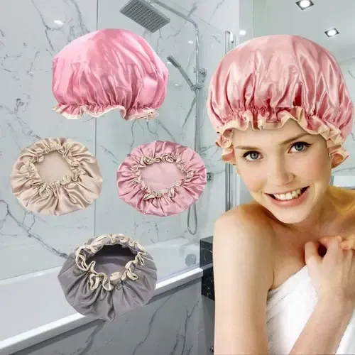 5 Gorros De Baño Impermeables Ducha Mujer Doble