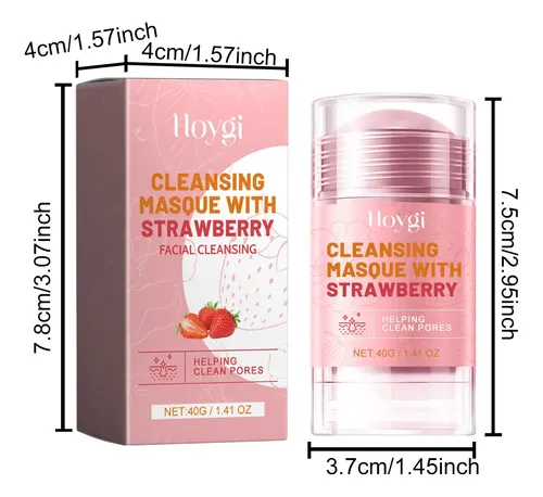 Mascarilla En Barra Hoygi Strawberry Clay Para Limpieza Prof