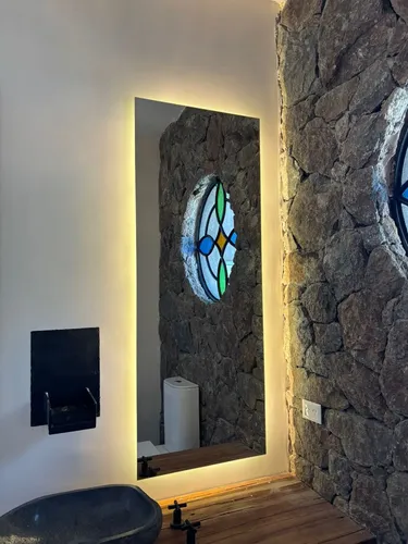 Espejo Baño Led Rectangular 60 Cm Luz Fría New Cristal