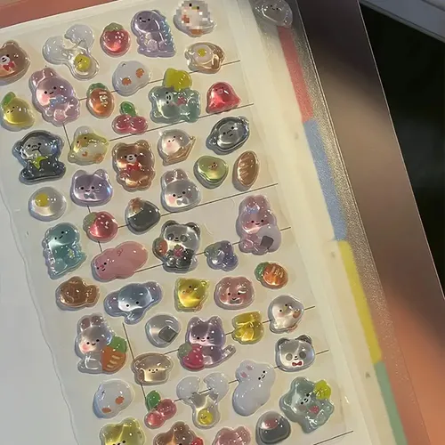 Yxx.. 8 Pegatinas De Dibujos Animados Con Forma De Diamante