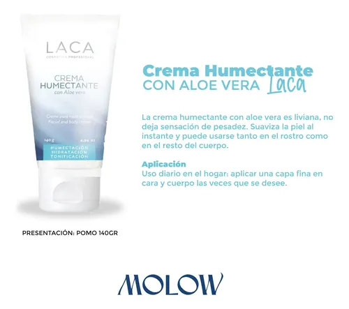 Crema Humectante Con Aloe Vera 140gr Laca Tipo de piel Normal