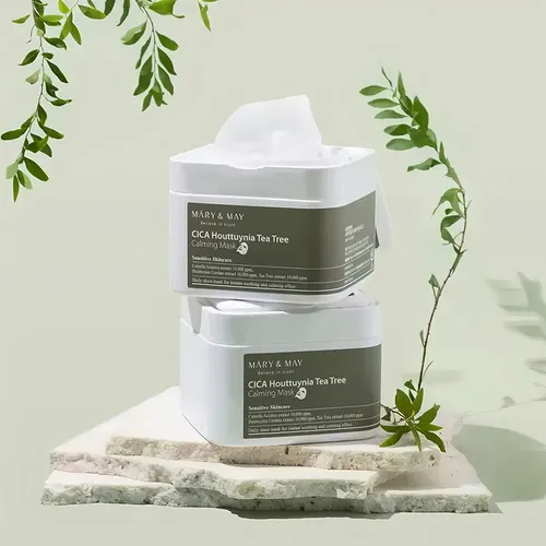 Mary&may Cica Houttuynia Tea Tree Calming Mask Coreana Tipo De Piel Todo Tipo De Piel