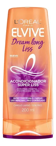 Acondicionador Elvive Dream Long Liss Anti-Frizz para Pelo Largo y Nutrición 200 mL