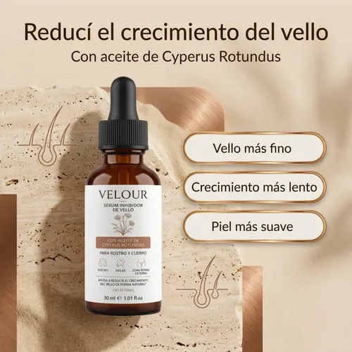 Aceite Cyperus Rotundus Velour Reduce El Vello 30ml
