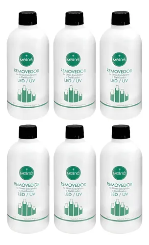 Kit X 6 Removedor De Esmalte Semipermanente Meline X 500ml