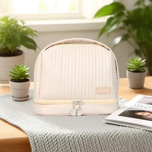 Bolsa De Maquillaje De Viaje Con Compartimentos Húmedos Y Se