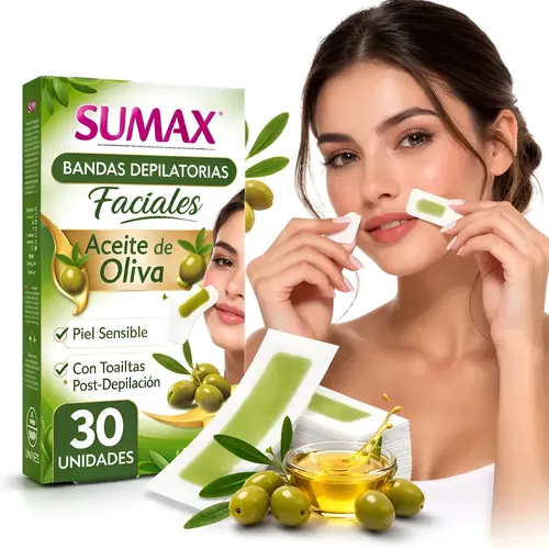 Bandas Depilatorias Rostro Sumax Oliva Piel Sensible