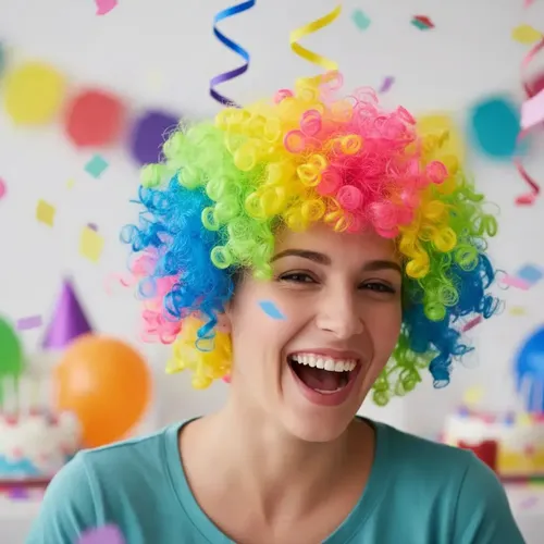 Peluca Payaso Rulos C/led Cotillon × 1 – Cienfuegos – Color Multicolor