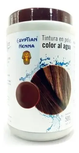 Tintura En Polvo Egyptian Henna Color Al Agua Pote 500g Tono Nº5 Castaño Claro