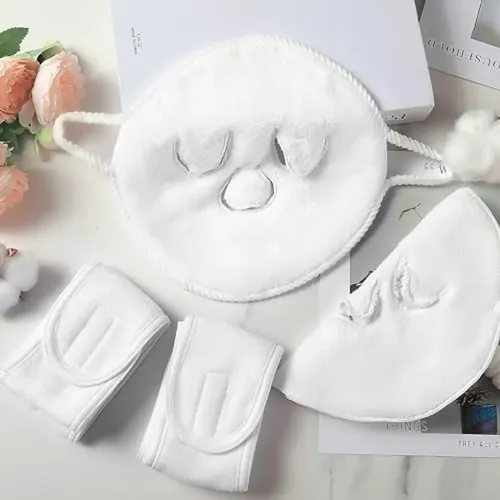 Toalla Facial Humeante, Paquete De 4 Mascarillas Reutilizabl