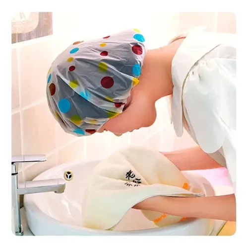 Gorro De Ducha Impermeable, Gorro De Baño De Plástico Elásti