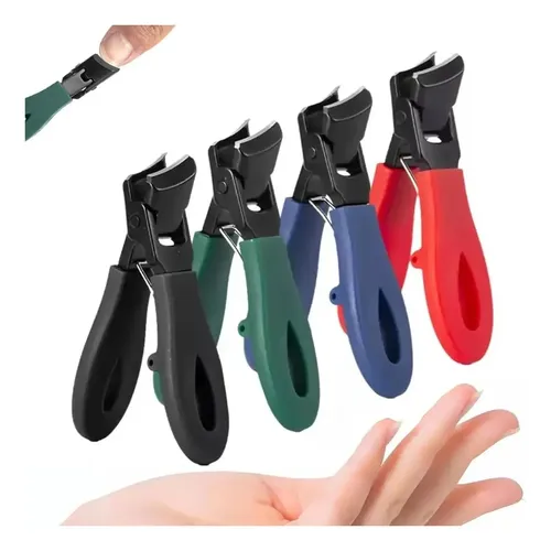 Cortauñas Antisalpicaduras Para Manicura Con Punta Inclinada Verde