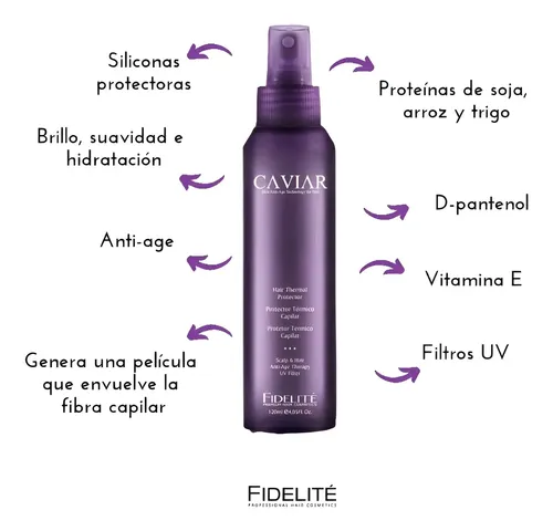 Brillo Argan Protector Termico Fidelite Kit Combo Peluquero