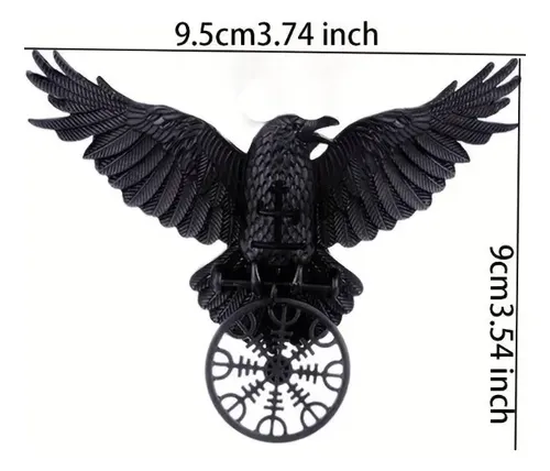Broche De Cabello Viking Runa Gótica Cuervo Negro R