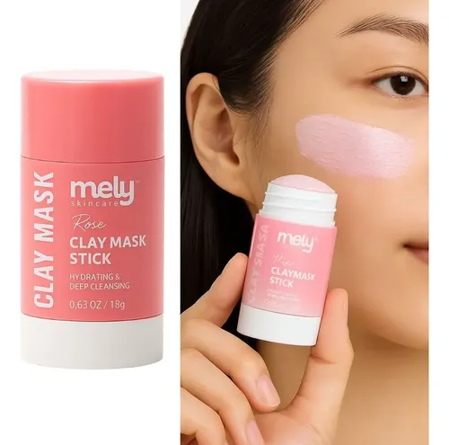 Mascarilla Barra De Arcilla Con Extractos De Rosa Limpieza Profunda Hidrata Tipo De Piel Skin Care Mely