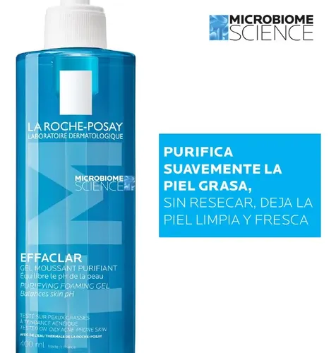 Gel Effaclar gel purificante La Roche-Posay día/noche para piel grasa/sensible de 400mL