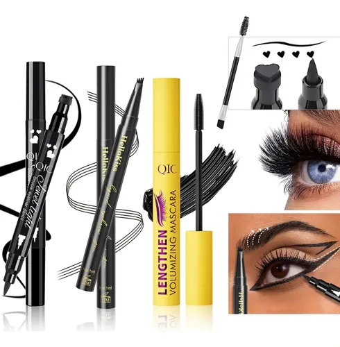 Kit Maquillaje De Ojos Delineador Líquido Y Máscara