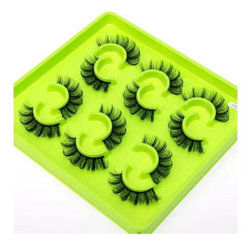 Pestañas Postizas 3d Hbzgtlad 6 Pares Pelo Sintético