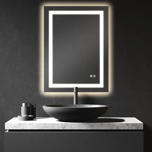 Espejo Inteligente Luz Led Desempaña Baño Reversible 60×80