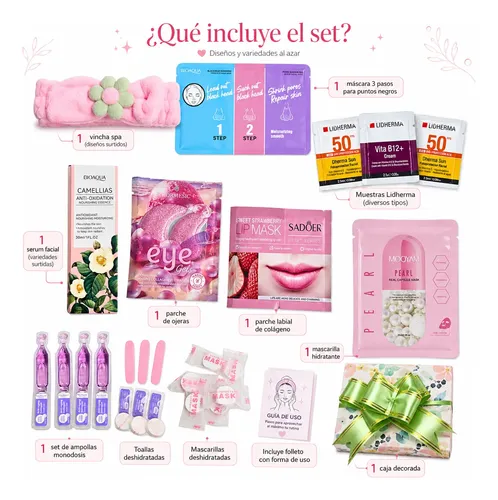 Set Regalo Skincare Completo En Caja Vincha Macarillas