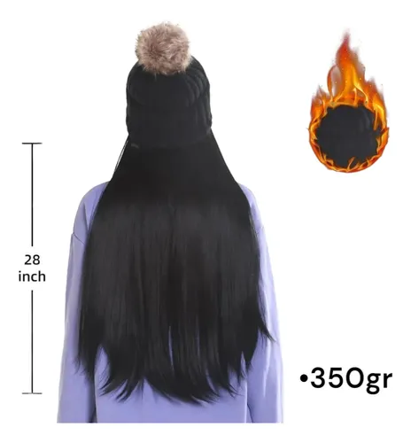 Peluca Gorro Pelugorra Invierno Extensión Super Larga Hw10