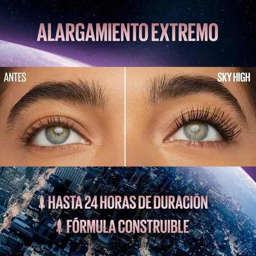 Máscara Maybelline Sky High Waterproof Very Black 7.2g