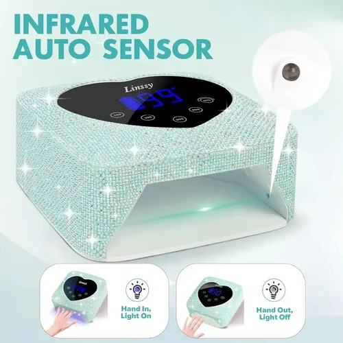 Lámpara De Uñas Uv Led Inalámbrica Con Pantalla Azul