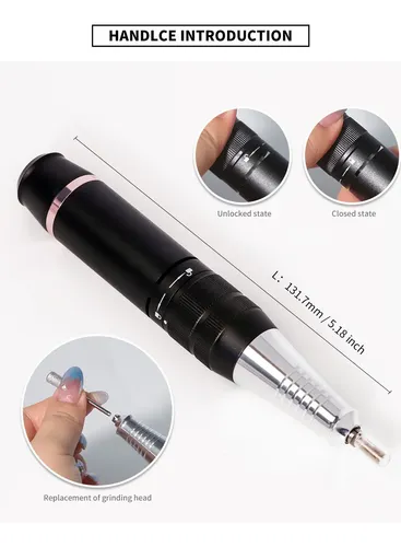 Lima Uñas Dmj230 35000rpm Portátil Pantalla Lcd Pulir Uñas