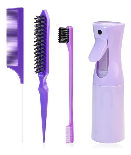 Juego De 4 Peines Para Cabello Con Cepillo De Bordes