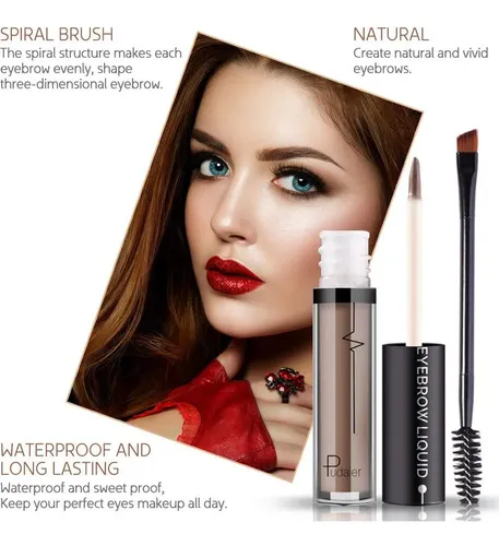 Gel Impermeable Para Cejas Marrón Brunette Con Cepillo Y