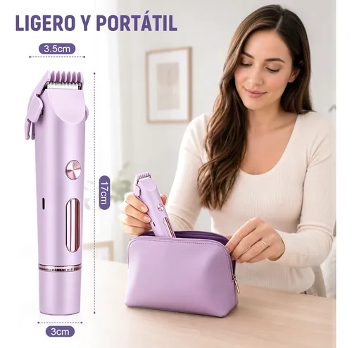 Y Depiladora Eléctrica For Mujer Bikini Doble Cabeza 2 En 1