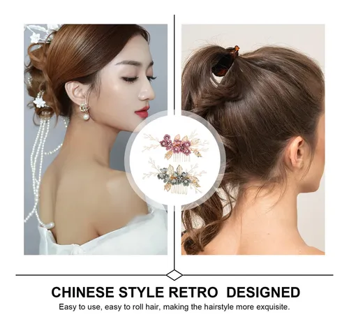 2 Accesorios Para El Cabello, Boda, Mujer, Con Forma De Flor