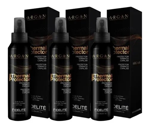 Kit 3 Protector Termico Mythical Argan Fidelite X 120ml