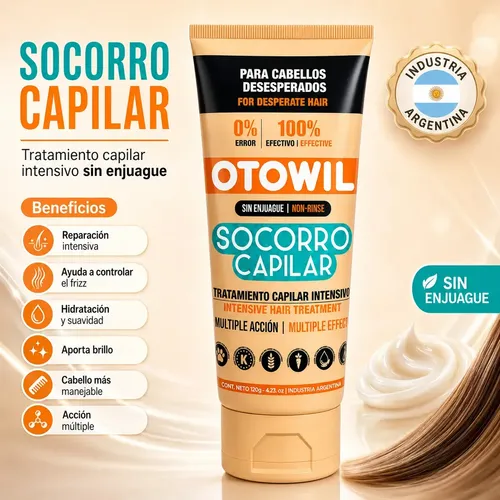 Crema Para Peinar Socorro Capilar Sin Enjuague X120g