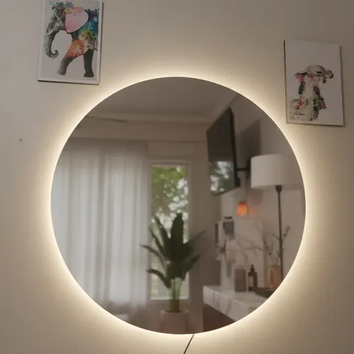 Espejo Redondo Con Luz Led Retroiluminado. 90cm