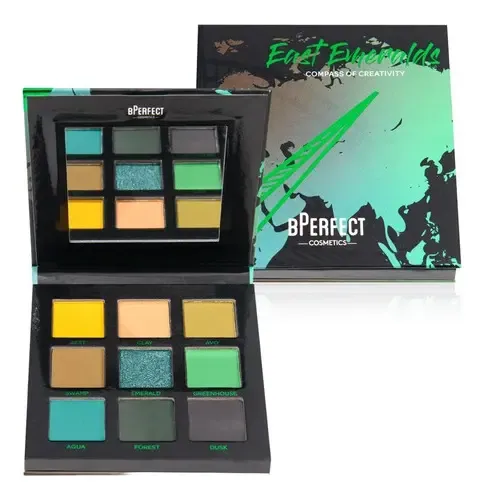 Paleta De 9 Sombras Para Ojos Compass Of Creativity Bperfect East Emeralds
