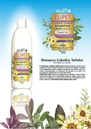 Shampoo Cabellos Teñidos Silkey Elipet Hair Care X 430 Ml