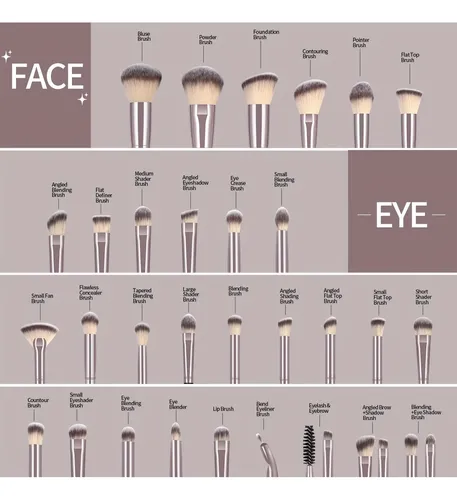 Set De Brochas De Maquillaje Maange-professional Con Bolsa Y