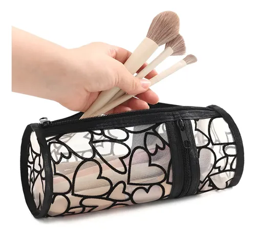 Neceser Multifuncional De Malla Negro For Maquillaje .