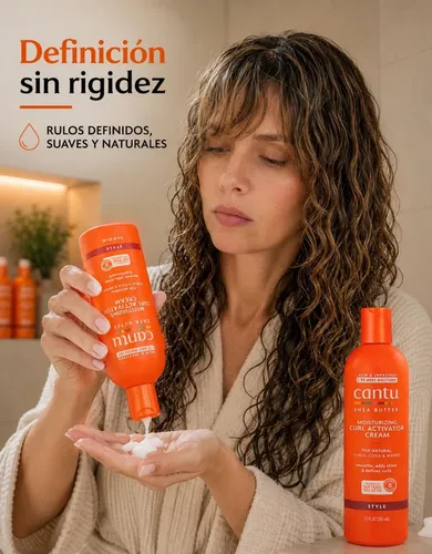 Crema Activadora Rizos Cantu + Mousse Volumen Kit Definicion