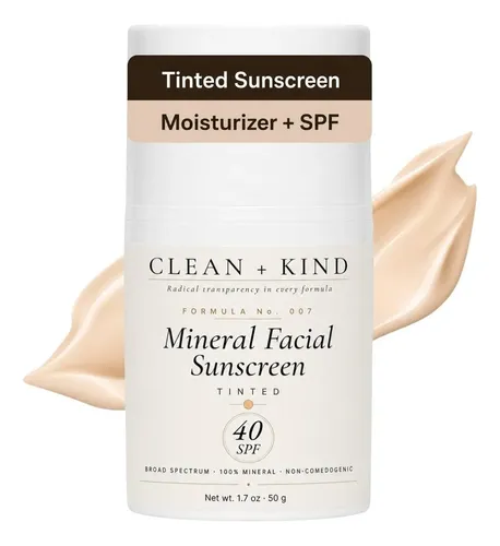 Protector Solar Mineral Tintado Clean + Kind  Spf 40