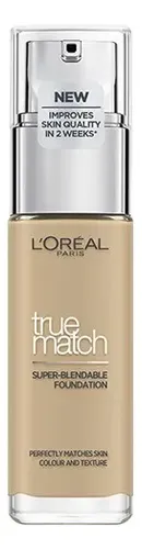 Base de maquillaje líquida L’Oréal Paris True Match Super-Bendable Base De Maquillaje True Match Super Blendable L’ Oréal Paris tono neutral undertone 3.n – 30mL 30g