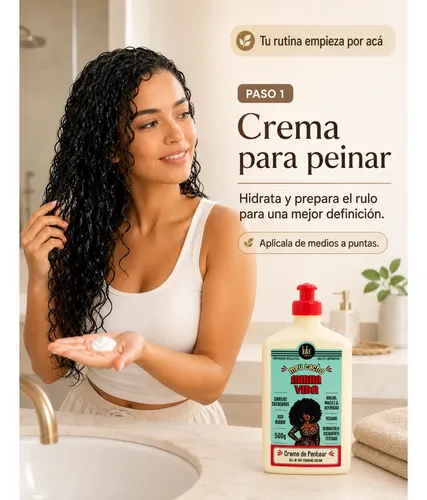 Crema De Peinar Lola Meu Cacho Minha Vida +gel+ Oleo+ Peine
