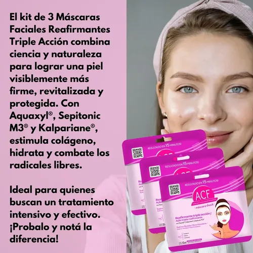 Mascara Facial Acf X3 Reafirmante Tensora Antiarrugas Tela